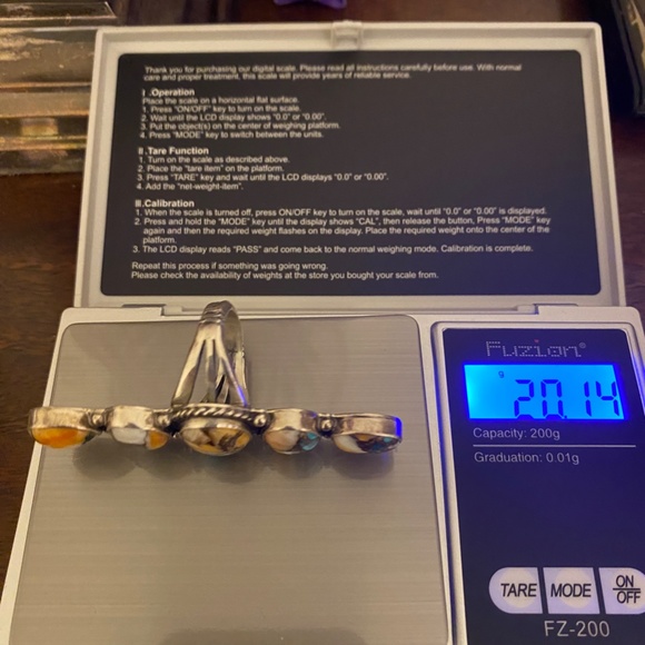 Dramatic 5 Stone Sterling Ring - Orange Spiny - Kingman - Size 9 - Picture 15 of 15